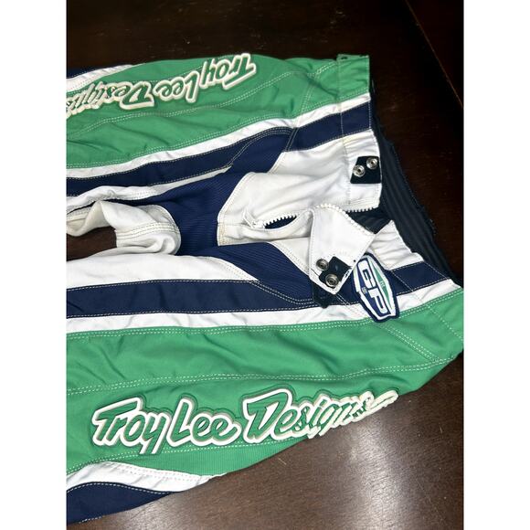 VTG 90s/Y2K Troy Lee Designs Green Motocross ATV Pants Racing Performance Gear - Picture 13 of 16